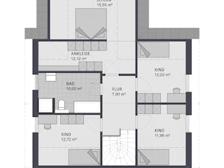 Massivhaus Entwurf SL168 von FAVORIT Massivhaus, Satteldach-Klassiker Grundriss 2