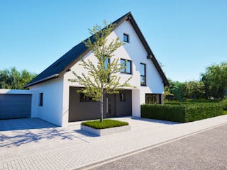 Massivhaus Entwurf NB174 von FAVORIT Massivhaus, Satteldach-Klassiker Außenansicht 7