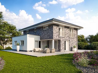 Massivhaus STADTVILLA 165 von Kähler Massivhaus Schlüsselfertig ab 444620€, Stadtvilla Außenansicht 1