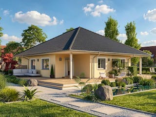 Massivhaus Goorstorf I von TIMOWA Massivhäuser Schlüsselfertig ab 376900€, Bungalow Außenansicht 1