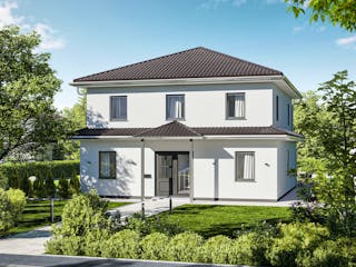 Massivhaus Stadtvilla 230 von BRALE Bau, Stadtvilla Außenansicht 2