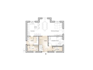 Massivhaus STADTVILLA 175 von Kähler Massivhaus Schlüsselfertig ab 434340€, Stadtvilla Grundriss 1