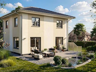 Massivhaus Stadthaus 124 von TIMOWA Massivhäuser Schlüsselfertig ab 273900€, Stadtvilla Außenansicht 1