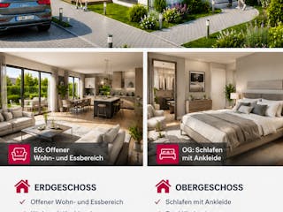 Massivhaus Stadtvilla 155 von Mein Haus Bausysteme, Stadtvilla Außenansicht 9