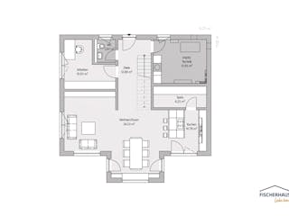 Fertighaus Stadtvilla S 172 von FischerHaus, Stadtvilla Grundriss 1