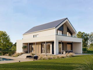Fertighaus ELK Next 140 - Satteldach von ELK Fertighaus, Stadtvilla Außenansicht 3