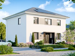 Massivhaus Stadtvilla 220 von BRALE Bau Schlüsselfertig ab 343100€, Stadtvilla Außenansicht 1