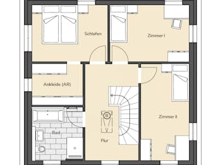 Massivhaus Stadtvilla 230 von BRALE Bau, Stadtvilla Grundriss 2