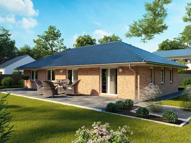 Massivhaus BUNGALOW 120 von Kähler Massivhaus Schlüsselfertig ab 333970€, Bungalow Grundriss 1
