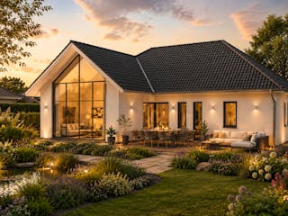 Massivhaus Thiessow von TIMOWA Massivhäuser Schlüsselfertig ab 347900€, Bungalow Außenansicht 1
