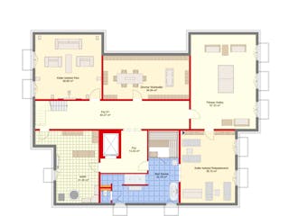 Massivhaus Stadtvilla im Bauhausstil 468 m² + KG 283 m² von Mein Haus Bausysteme, Cubushaus Grundriss 1