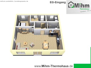Massivhaus Primero180SD190 von Mihm Thermobau, Satteldach-Klassiker Innenansicht 1