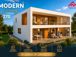 Massivhaus Modern Living 270 von Mein Haus Bausysteme, Cubushaus Außenansicht 2