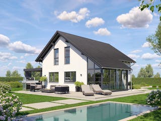Fertighaus Stockholm von Fingerhut Haus Schlüsselfertig ab 400631€, Satteldach-Klassiker Außenansicht 1