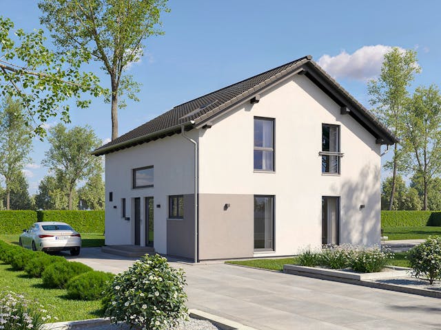Fertighaus Wien von Fingerhut Haus Schlüsselfertig ab 437280€, Satteldach-Klassiker Außenansicht 1