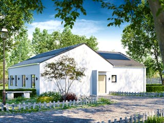 Massivhaus Bungalow 360 von BRALE Bau, Bungalow Außenansicht 4