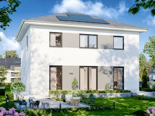 Massivhaus Stadtvilla 220 von BRALE Bau Schlüsselfertig ab 343100€, Stadtvilla Außenansicht 4