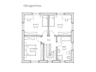 Massivhaus Stadtvilla 110 von Ever Energy Home, Stadtvilla Grundriss 2