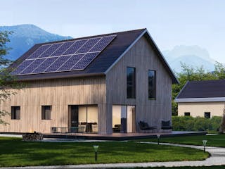 Fertighaus Bestseller Family 140 von BoHolz Haus Schlüsselfertig ab 361372€, Satteldach-Klassiker Außenansicht 2