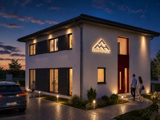 Massivhaus Stadtvilla 155 von Mein Haus Bausysteme, Stadtvilla Außenansicht 4