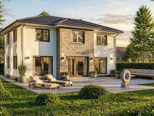 Massivhaus Stadthaus 200 von TIMOWA Massivhäuser Schlüsselfertig ab 407900€, Stadtvilla Außenansicht 1