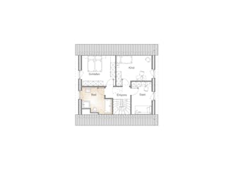 Massivhaus EINFAMILIENHAUS 110 von Kähler Massivhaus Schlüsselfertig ab 334530€, Satteldach-Klassiker Grundriss 1