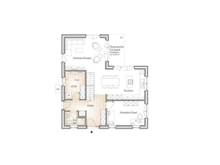 Massivhaus STADTVILLA 165 von Kähler Massivhaus Schlüsselfertig ab 444620€, Stadtvilla Grundriss 2