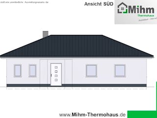 Massivhaus Bungalow120WD von Mihm Thermobau, Bungalow Außenansicht 11