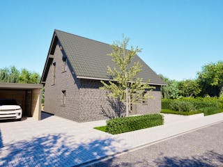 Massivhaus Entwurf NB126 von FAVORIT Massivhaus Schlüsselfertig ab 309848€, Satteldach-Klassiker Außenansicht 1