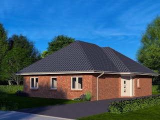 Massivhaus Haus Aue von FEPA-Wohnbau, Bungalow Außenansicht 1