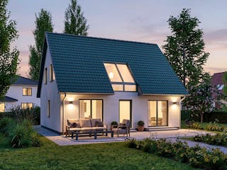 Massivhaus Güstrow von TIMOWA Massivhäuser Schlüsselfertig ab 312900€, Satteldach-Klassiker Außenansicht 2