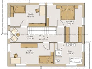 Fertighaus Einfamilienhaus 22-162-190 von BoHolz Haus Schlüsselfertig ab 492326€, Satteldach-Klassiker Grundriss 2