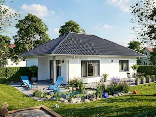 Massivhaus Sellin 94 von TIMOWA Massivhäuser Schlüsselfertig ab 239900€, Bungalow Außenansicht 1