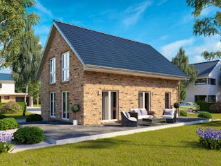Massivhaus EINFAMILIENHAUS 120 von Kähler Massivhaus Schlüsselfertig ab 337570€, Satteldach-Klassiker Außenansicht 1