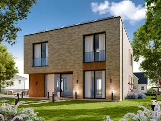 Massivhaus Stadtvilla 260 von BRALE Bau Schlüsselfertig ab 399500€, Stadtvilla Außenansicht 3