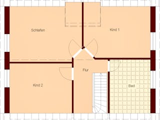 Massivhaus Güstrow von TIMOWA Massivhäuser Schlüsselfertig ab 312900€, Satteldach-Klassiker Grundriss 2