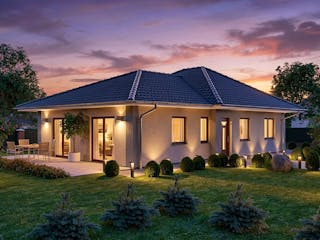 Massivhaus Gingst von TIMOWA Massivhäuser Schlüsselfertig ab 266900€, Bungalow Außenansicht 2