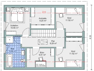 Fertighaus Bestseller Family 140 von BoHolz Haus Schlüsselfertig ab 361372€, Satteldach-Klassiker Grundriss 2