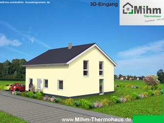 Massivhaus Primero180SD190 von Mihm Thermobau, Satteldach-Klassiker Außenansicht 4