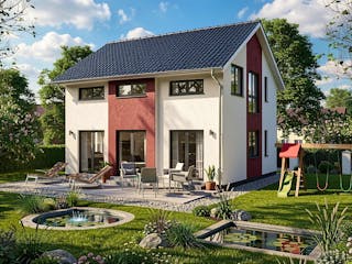 Massivhaus Wustrow von TIMOWA Massivhäuser Schlüsselfertig ab 275900€, Satteldach-Klassiker Außenansicht 1
