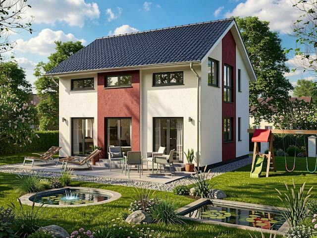 Massivhaus Wustrow von TIMOWA Massivhäuser Schlüsselfertig ab 275900€, Satteldach-Klassiker Außenansicht 1