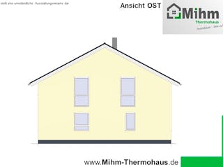 Massivhaus Primero180SD190 von Mihm Thermobau, Satteldach-Klassiker Außenansicht 6
