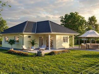 Massivhaus Göhren 95 von TIMOWA Massivhäuser Schlüsselfertig ab 225900€, Bungalow Außenansicht 1