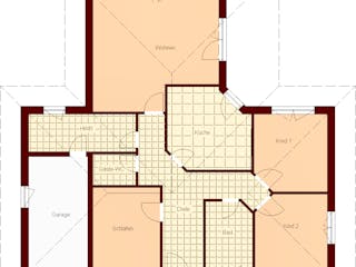 Massivhaus Arkona von TIMOWA Massivhäuser Schlüsselfertig ab 312900€, Bungalow Grundriss 1