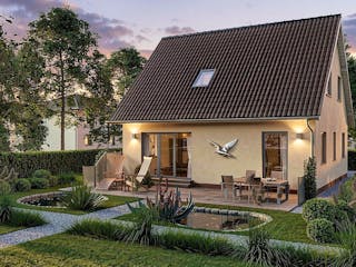 Massivhaus Barhöft von TIMOWA Massivhäuser Schlüsselfertig ab 289900€, Satteldach-Klassiker Außenansicht 2