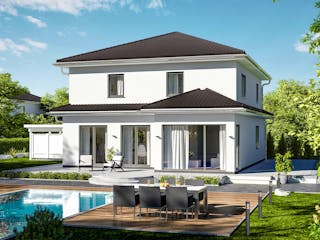 Massivhaus Stadtvilla 230 von BRALE Bau, Stadtvilla Außenansicht 1