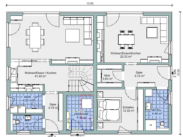 Fertighaus Bestseller Plus 223 von BoHolz Haus Schlüsselfertig ab 554445€, Satteldach-Klassiker Grundriss 1
