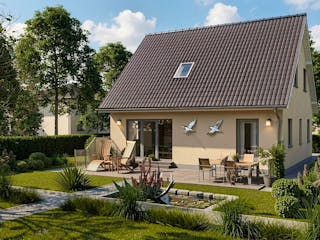 Massivhaus Barhöft von TIMOWA Massivhäuser Schlüsselfertig ab 289900€, Satteldach-Klassiker Außenansicht 1