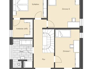Massivhaus Stadtvilla 260 von BRALE Bau Schlüsselfertig ab 399500€, Stadtvilla Grundriss 2