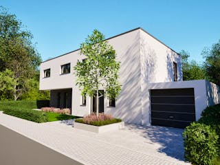 Massivhaus Entwurf PR171-78 von FAVORIT Massivhaus, Cubushaus Außenansicht 16